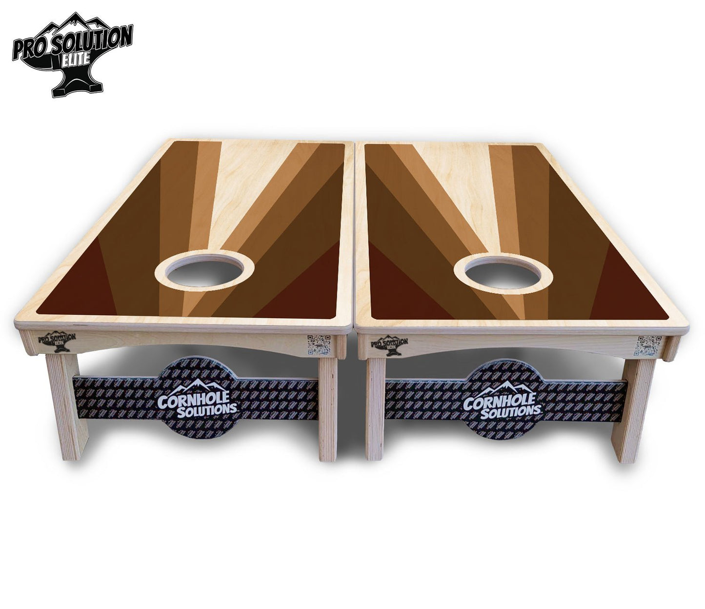 Retro Wood Triangle Cornhole Boards - Pro Solution Elite Series