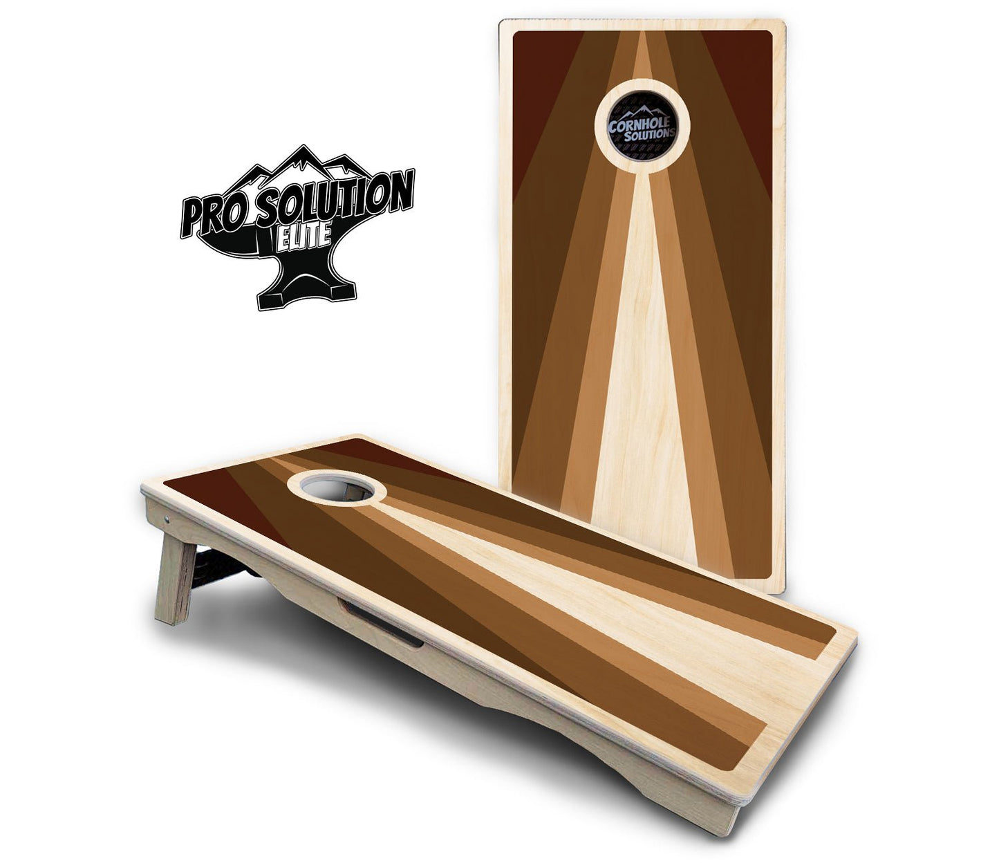 Retro Wood Triangle Cornhole Boards - Pro Solution Elite Series