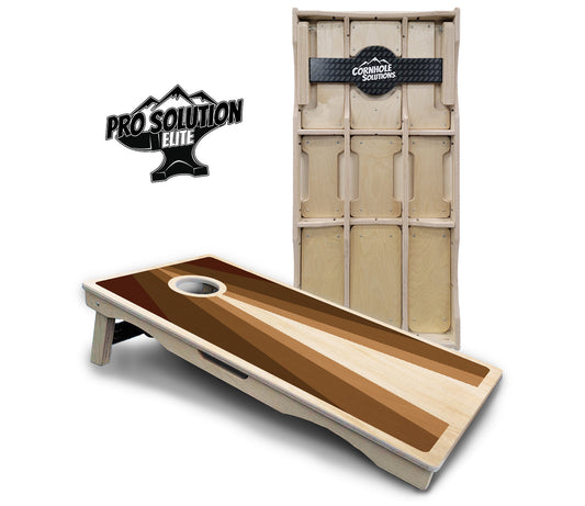 Retro Wood Triangle Cornhole Boards - Pro Solution Elite Series