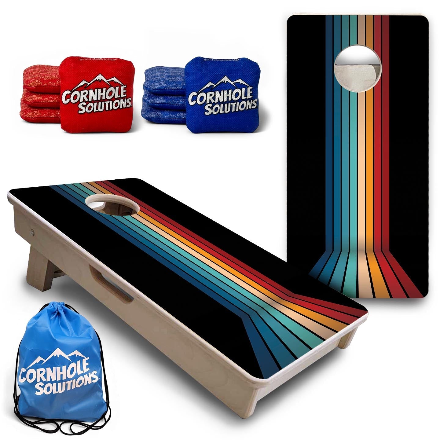 Retro Stripes - Mini or Vacation Size Cornhole Boards