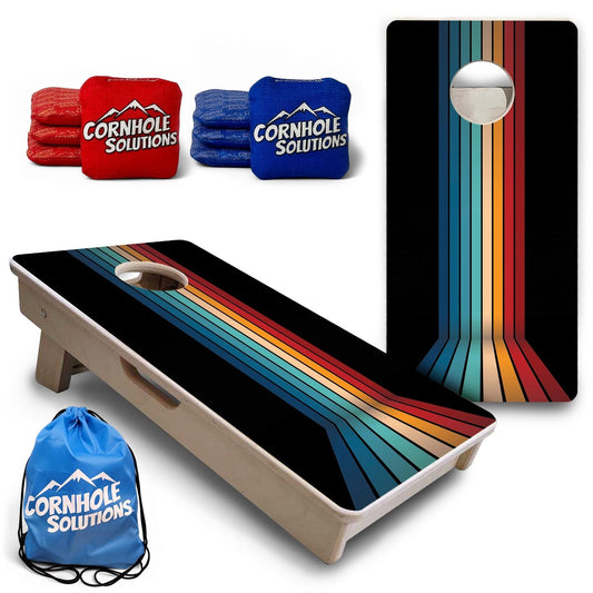 Retro Stripes - Mini or Vacation Size Cornhole Boards