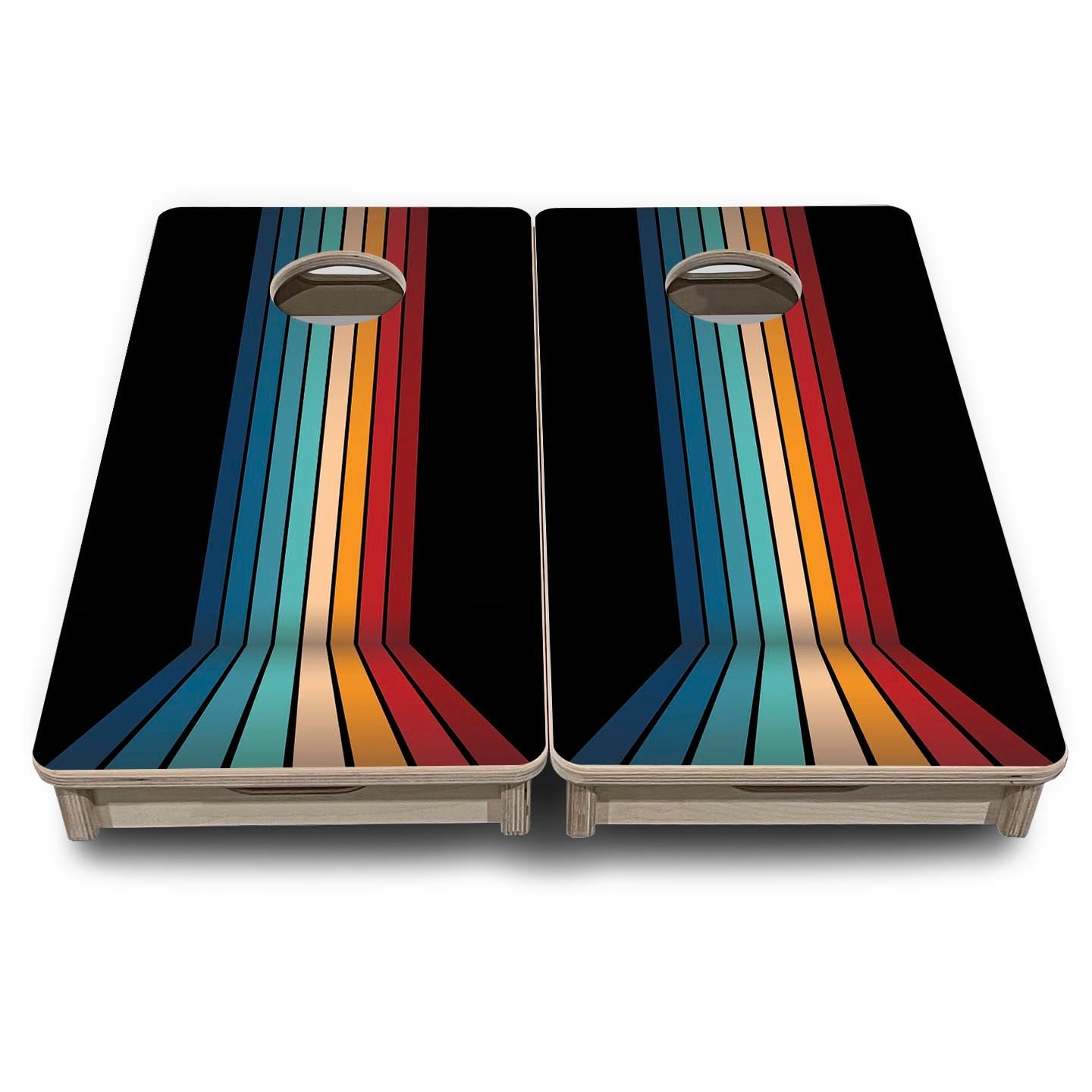 Retro Stripes - Mini or Vacation Size Cornhole Boards