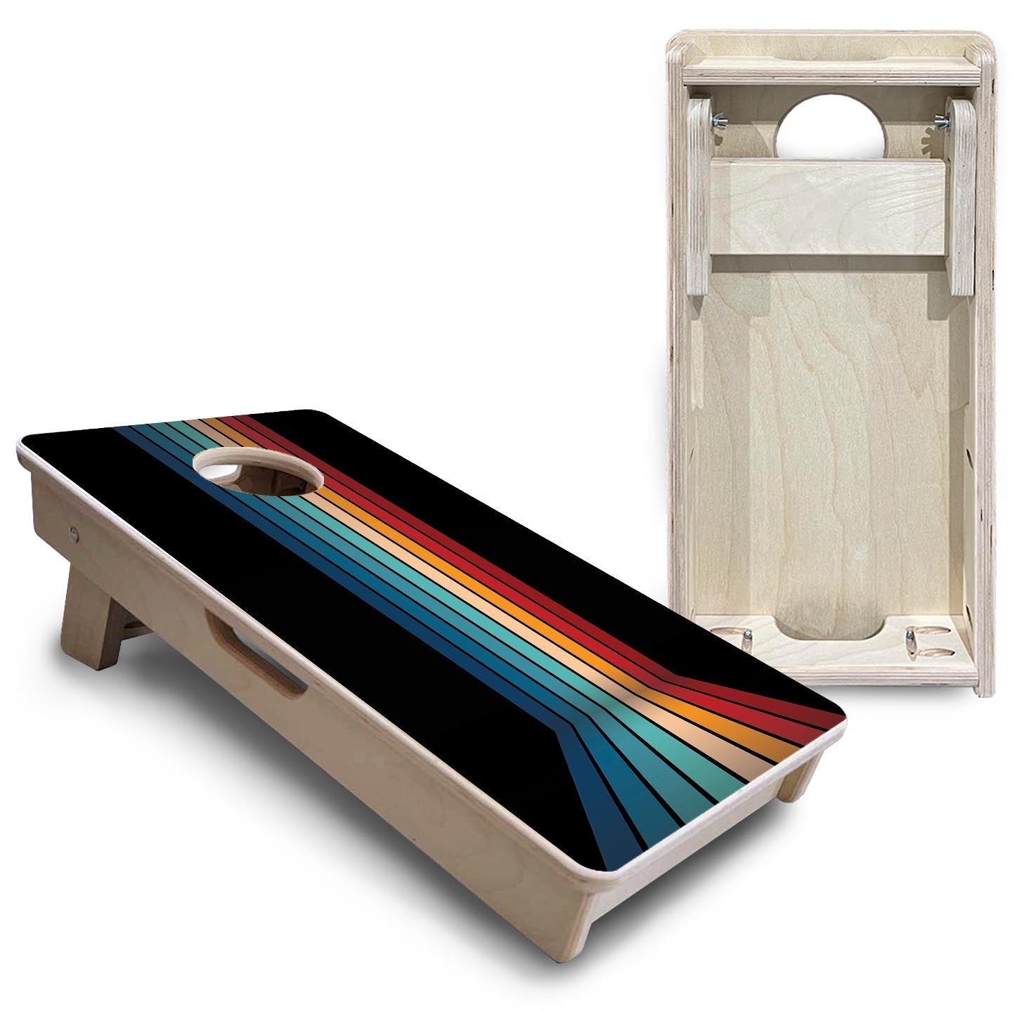 Retro Stripes - Mini or Vacation Size Cornhole Boards