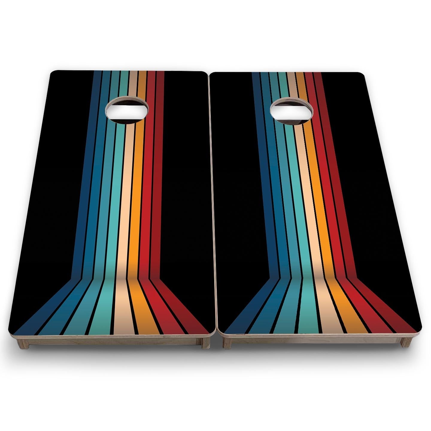 Retro Stripes - Mini or Vacation Size Cornhole Boards