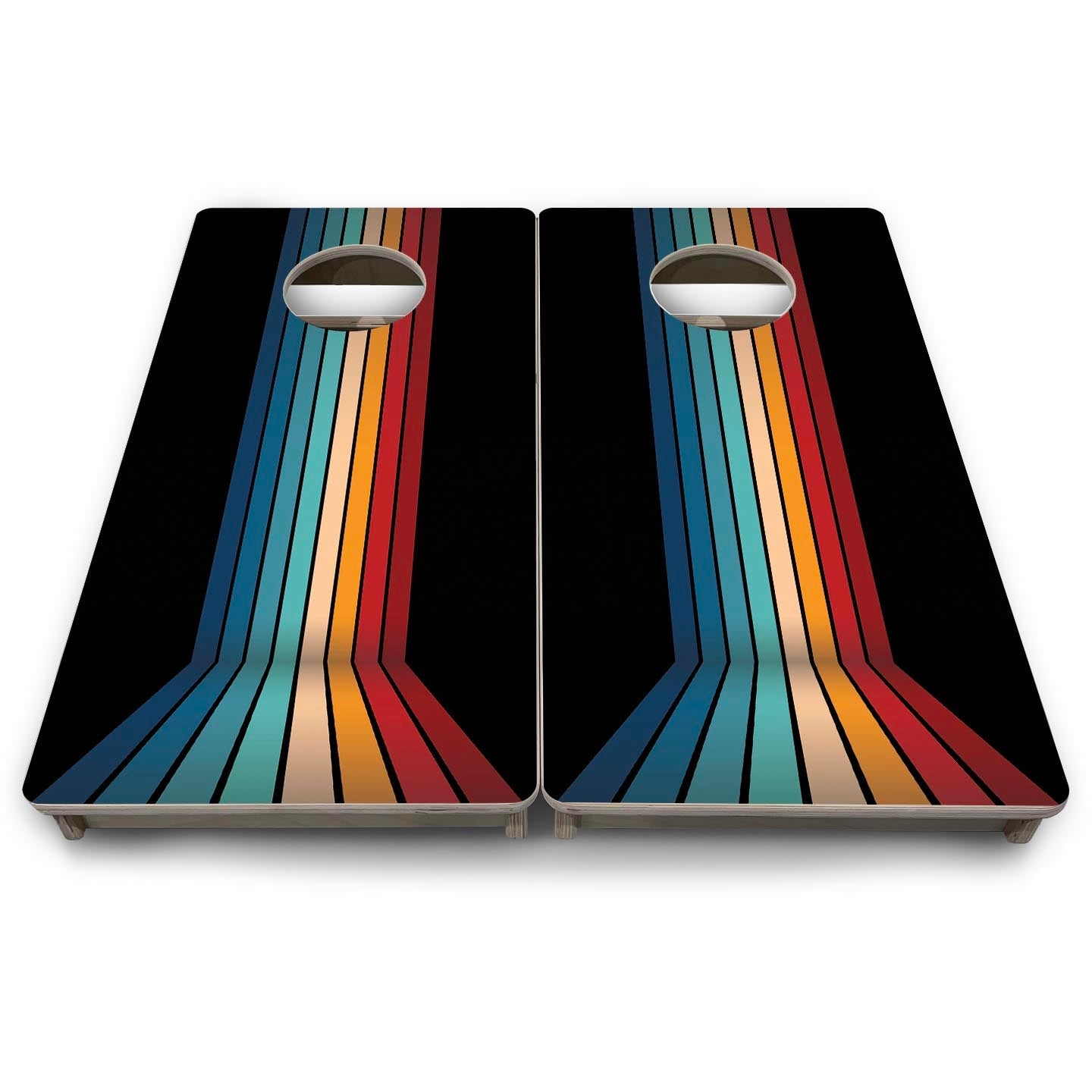 Retro Stripes - Mini or Vacation Size Cornhole Boards