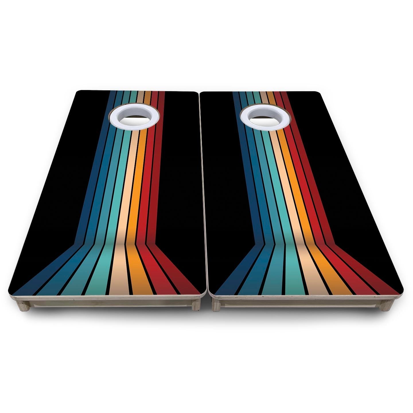 Retro Stripes - Mini or Vacation Size Cornhole Boards