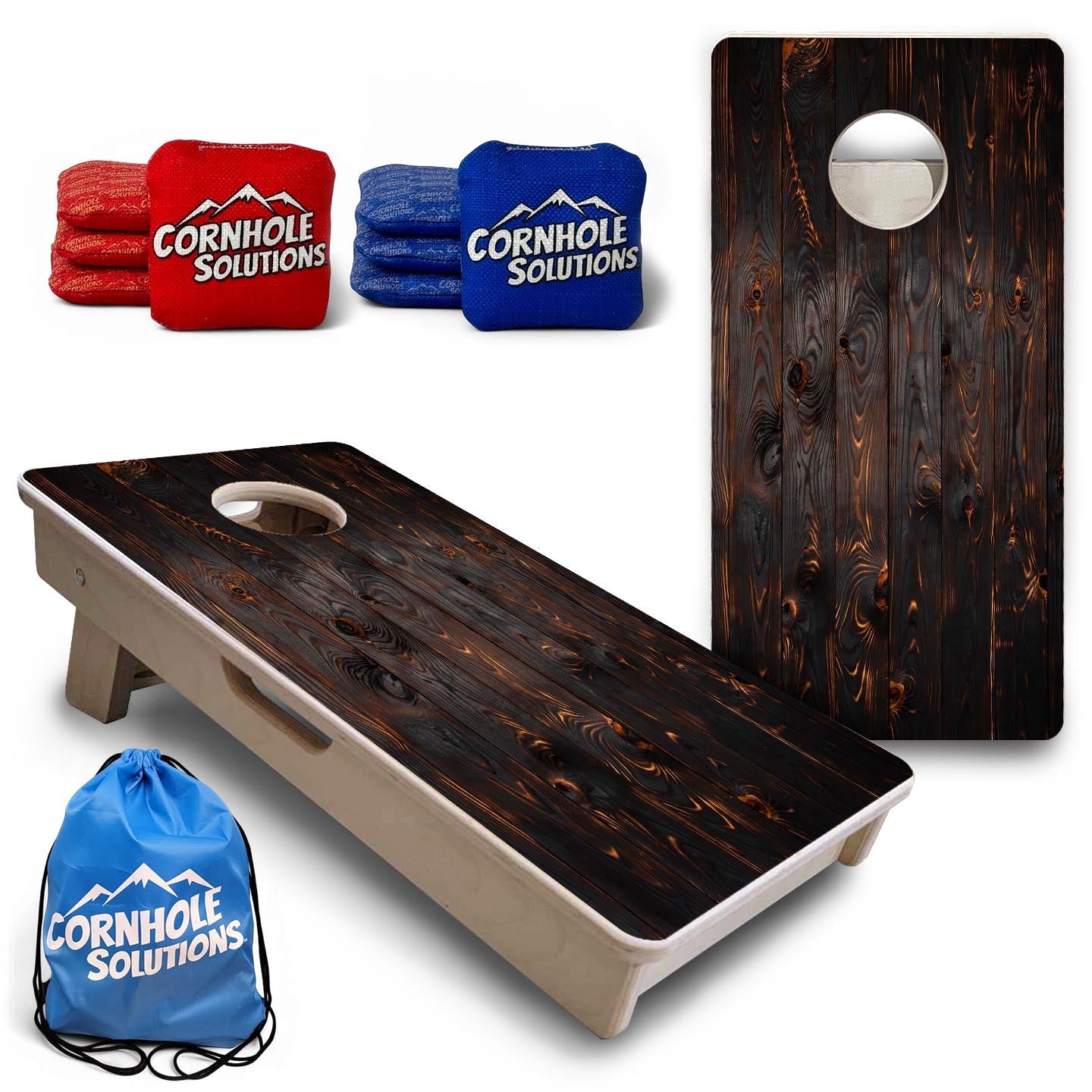 Dark Burnt Wood - Mini or Vacation Size Cornhole Boards