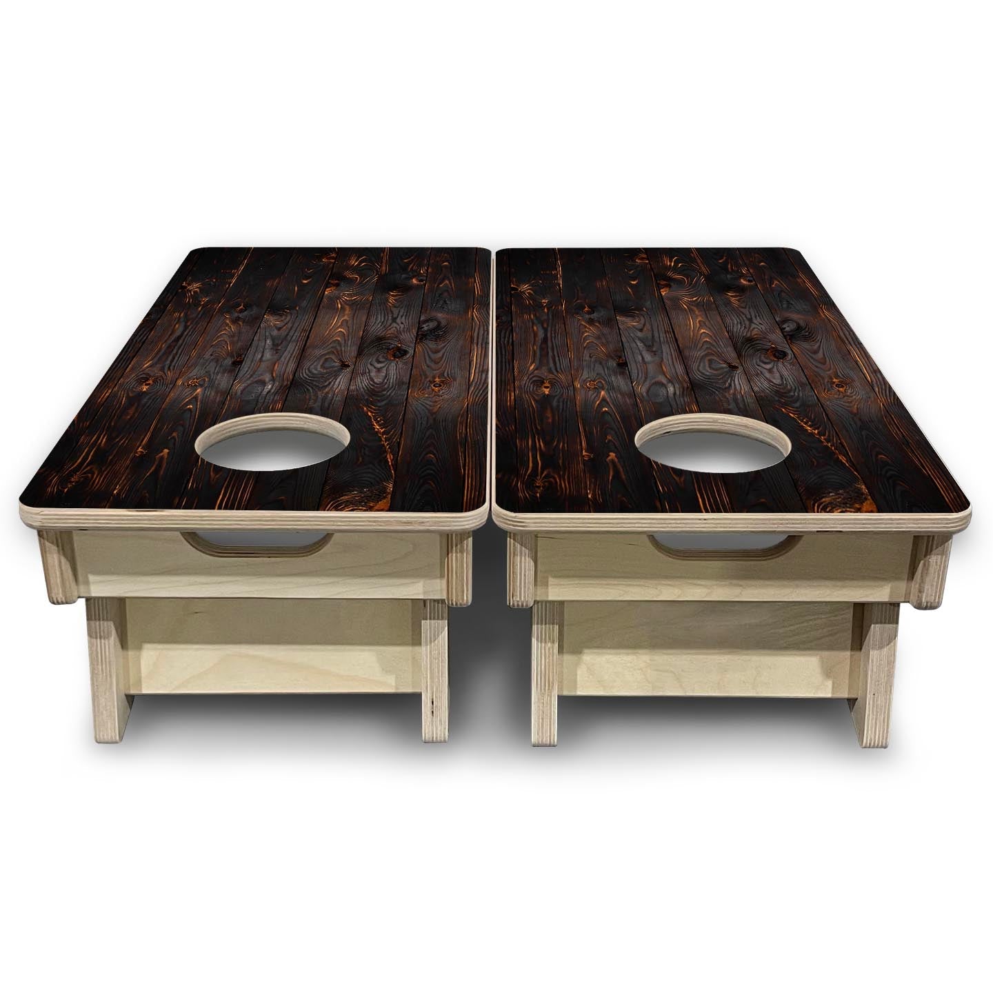 Dark Burnt Wood - Mini or Vacation Size Cornhole Boards