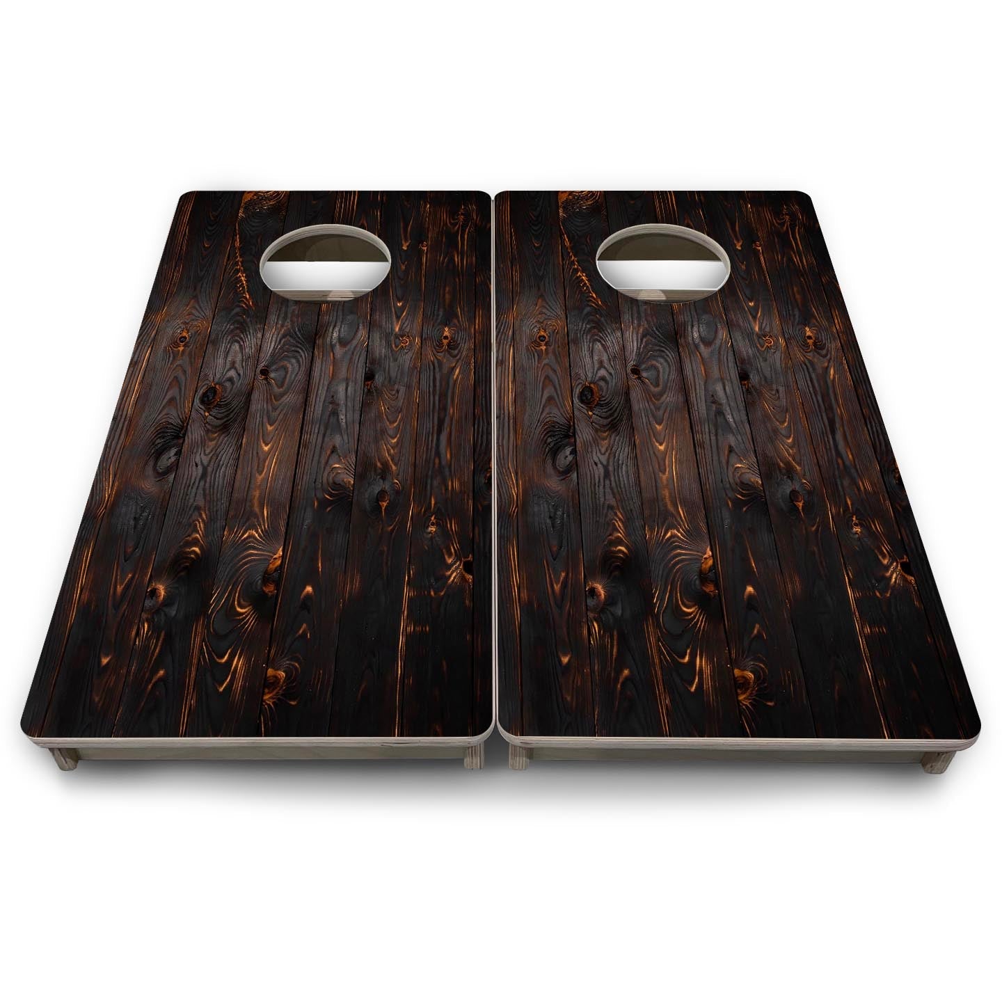 Dark Burnt Wood - Mini or Vacation Size Cornhole Boards