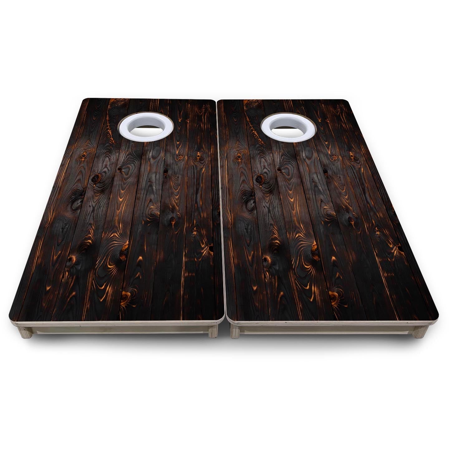 Dark Burnt Wood - Mini or Vacation Size Cornhole Boards