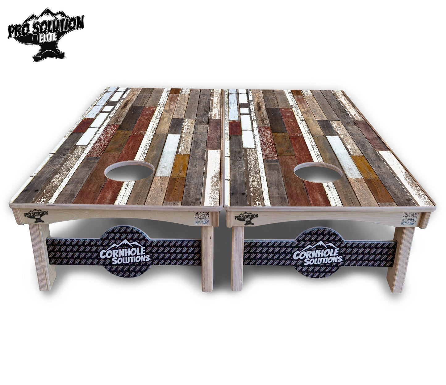 Colorful Planks Cornhole Boards - Pro Solution Elite Series