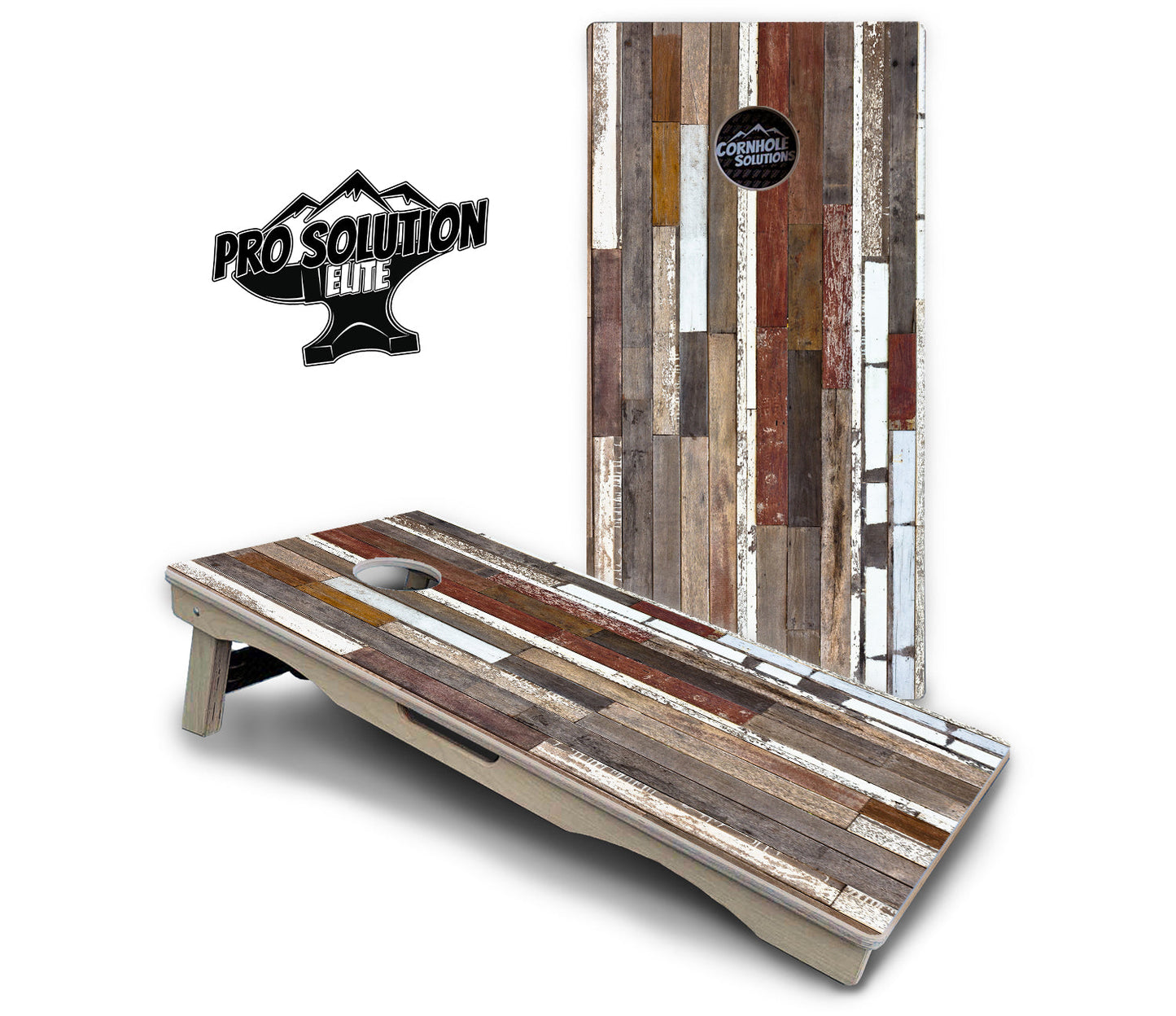 Colorful Planks Cornhole Boards - Pro Solution Elite Series