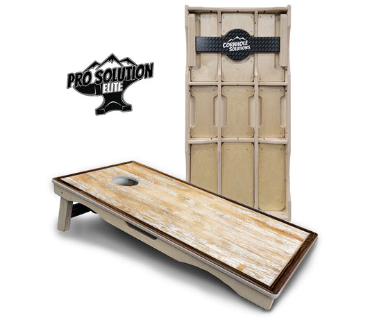 Rustic Frame Wood Cornhole Boards - Pro Solution Elite Series