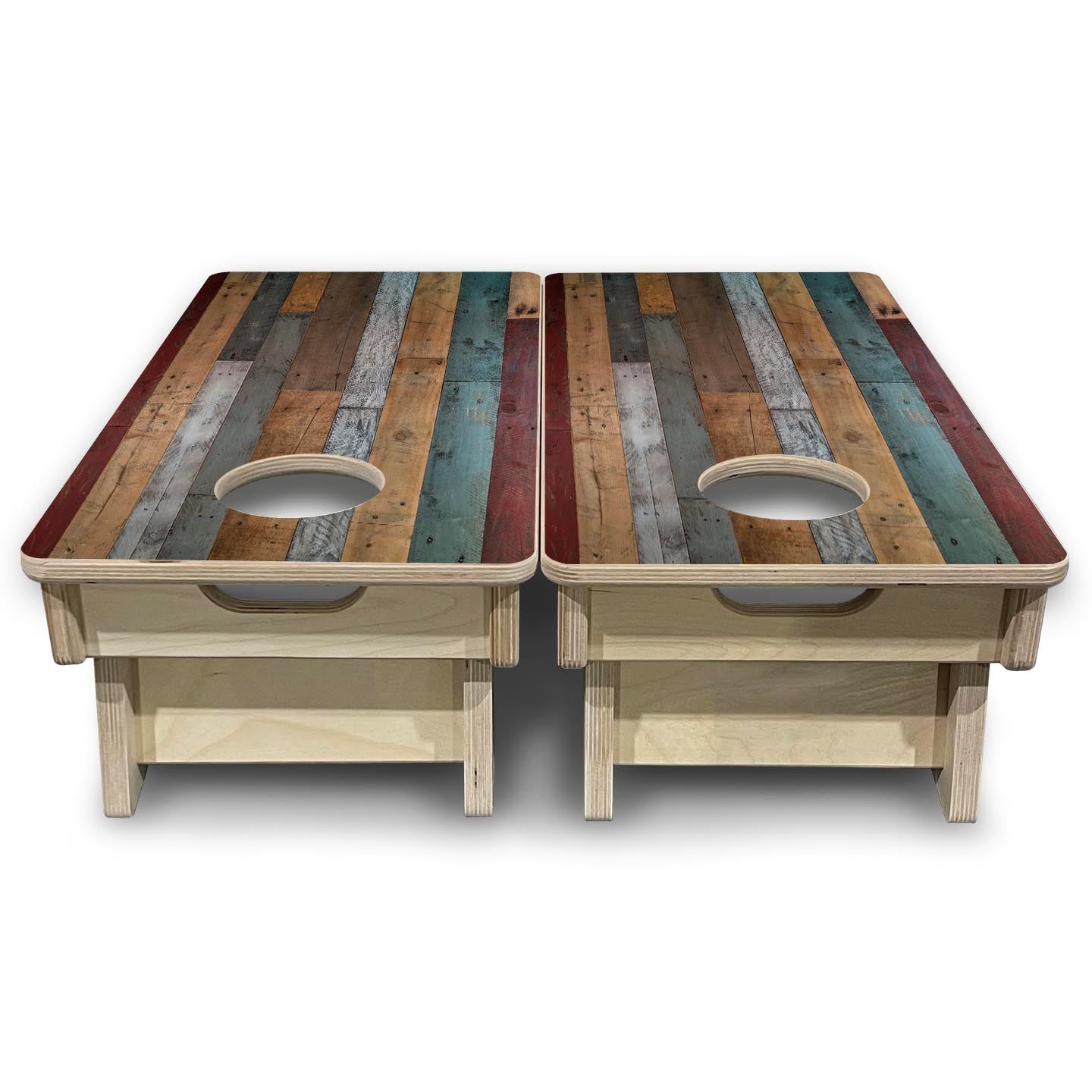 Metallic Wood Planks - Mini or Vacation Size Cornhole Boards