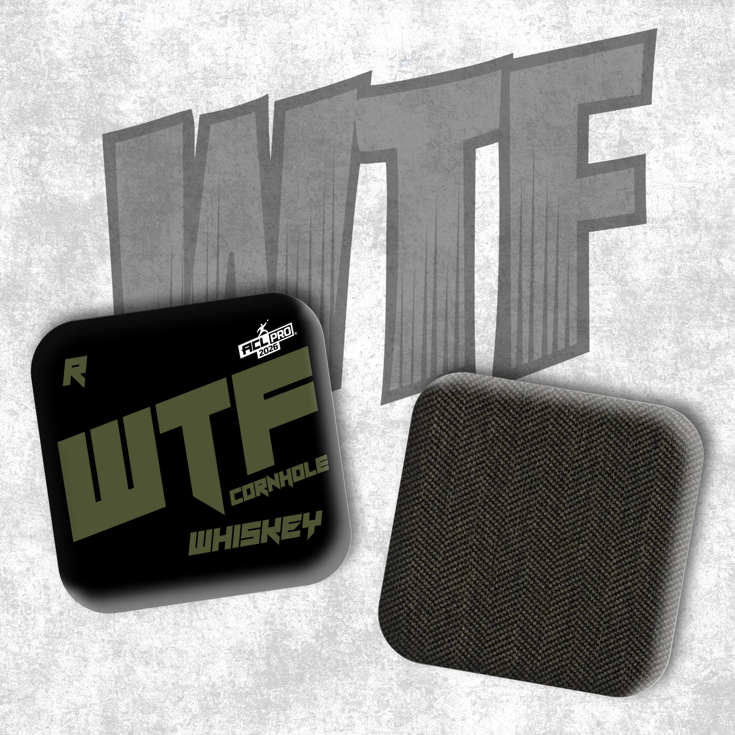 2026 WTF Whiskey OG Logo - ACL Pro Stamped Cornhole Bags - Set of 4 bags