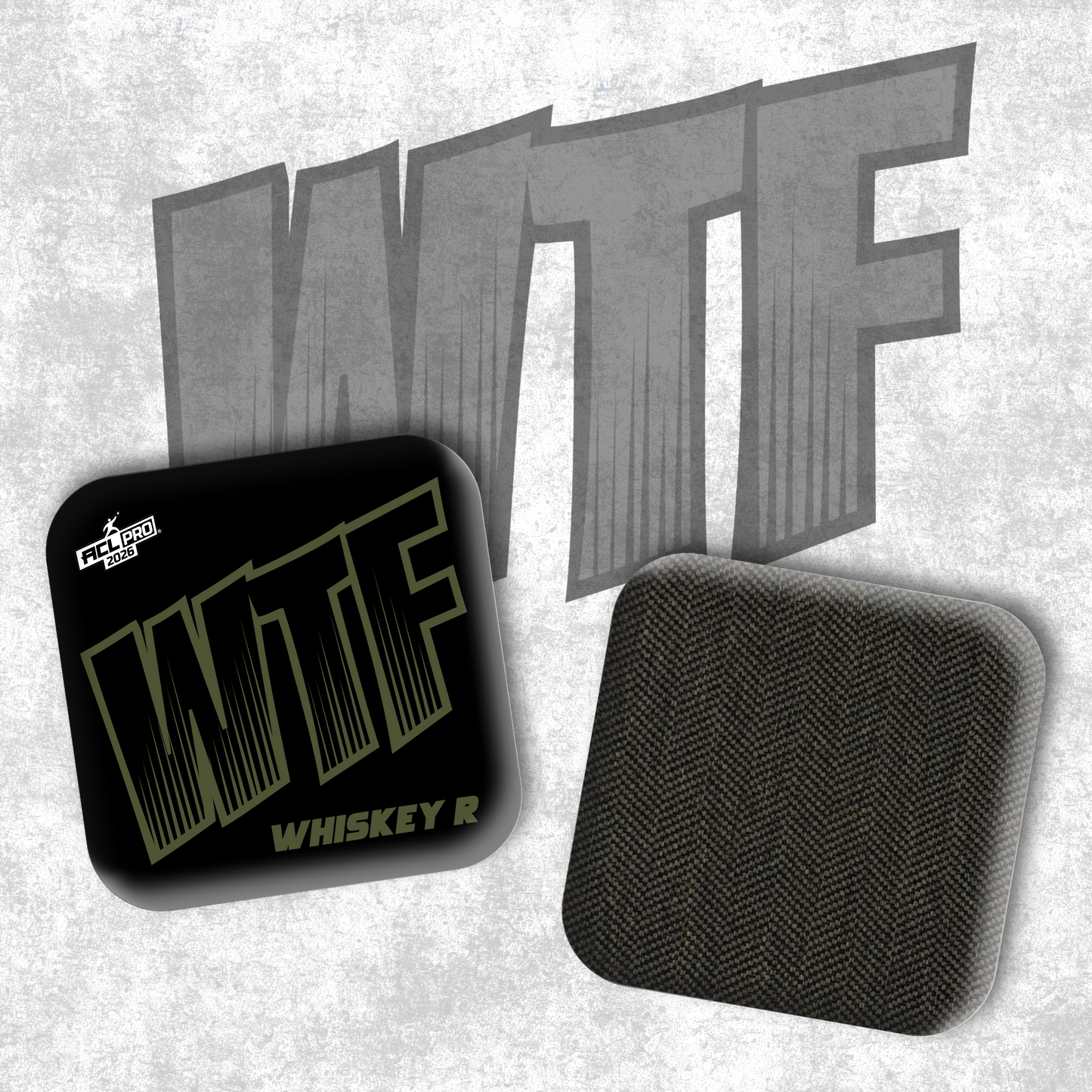 2026 WTF Whiskey Big Logo - ACL Pro Stamped Cornhole Bags - Set of 4 bags