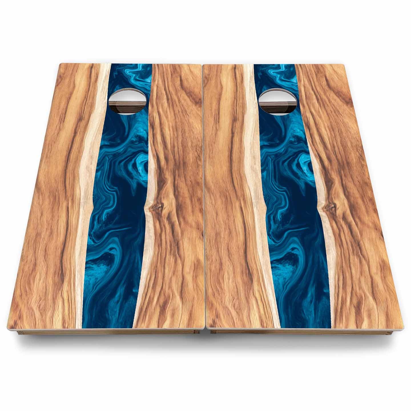 Patterned Background Cornhole Boards - Backyard Series