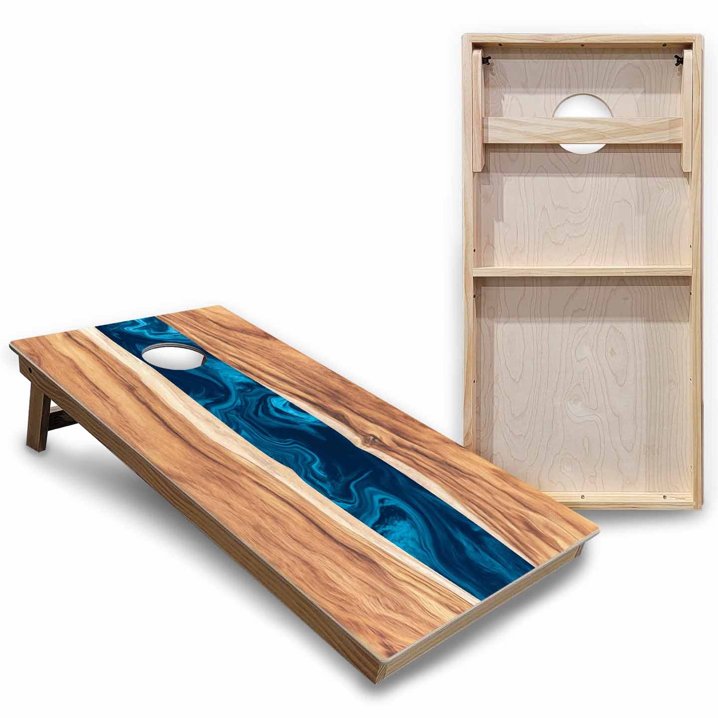 Patterned Background Cornhole Boards - Backyard Series