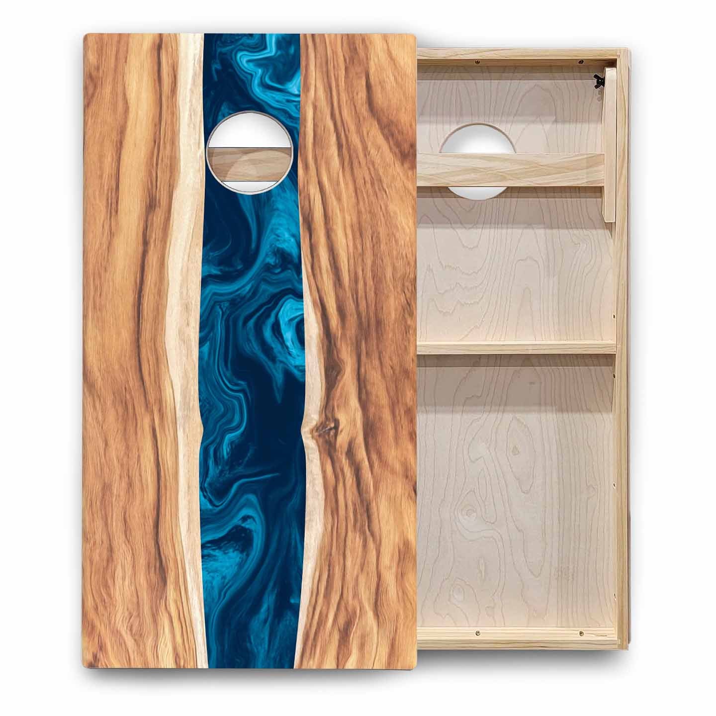 Patterned Background Cornhole Boards - Backyard Series