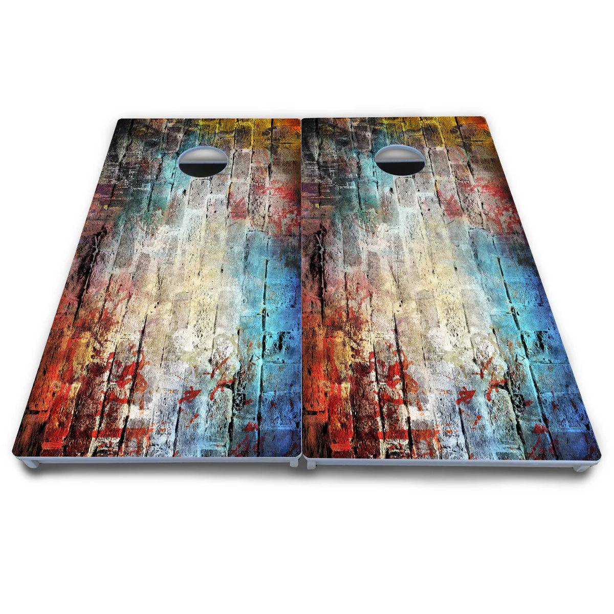 Colorful Brick Cornhole Boards - All Weather Series