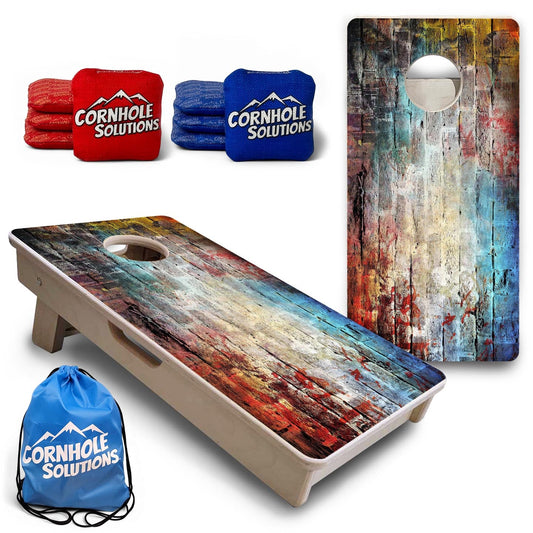 Colorful Brick - Mini Cornhole Board Set (12" x 24") with 8 Mini Bags