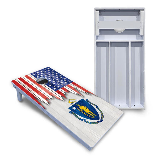 State Flag Designs Massachusetts to New Jersey Cornhole Boards - All Weather Series