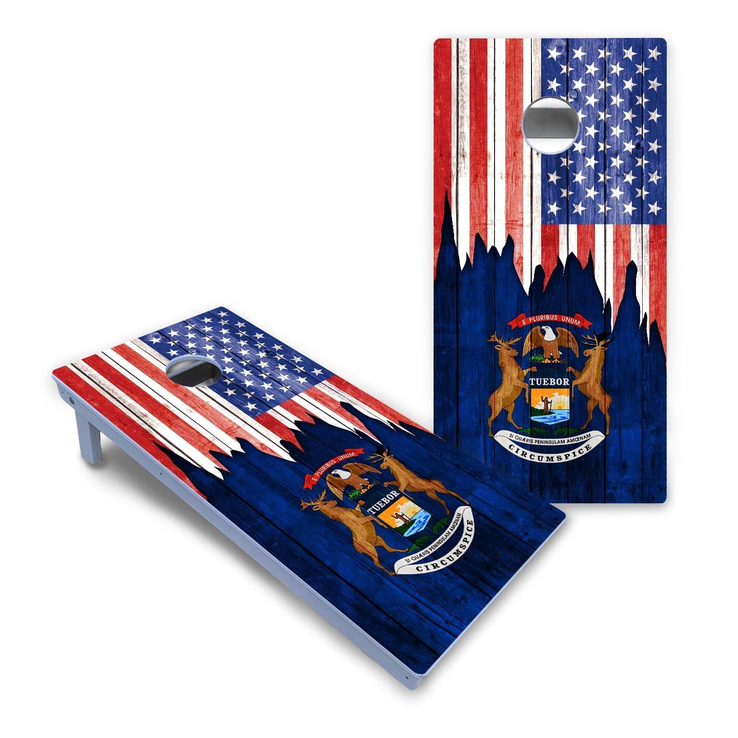 State Flag Designs Massachusetts to New Jersey Cornhole Boards - All Weather Series