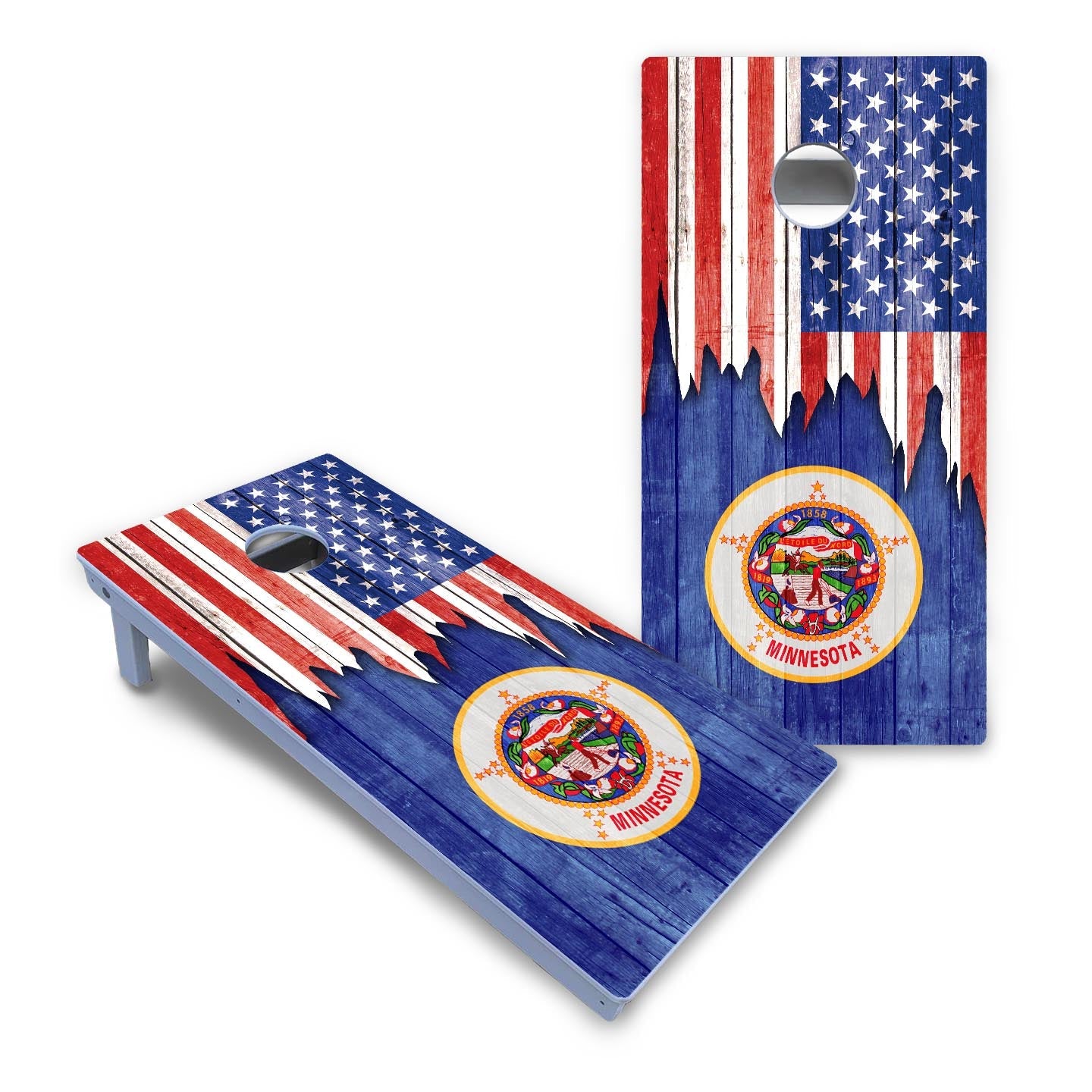State Flag Designs Massachusetts to New Jersey Cornhole Boards - All Weather Series