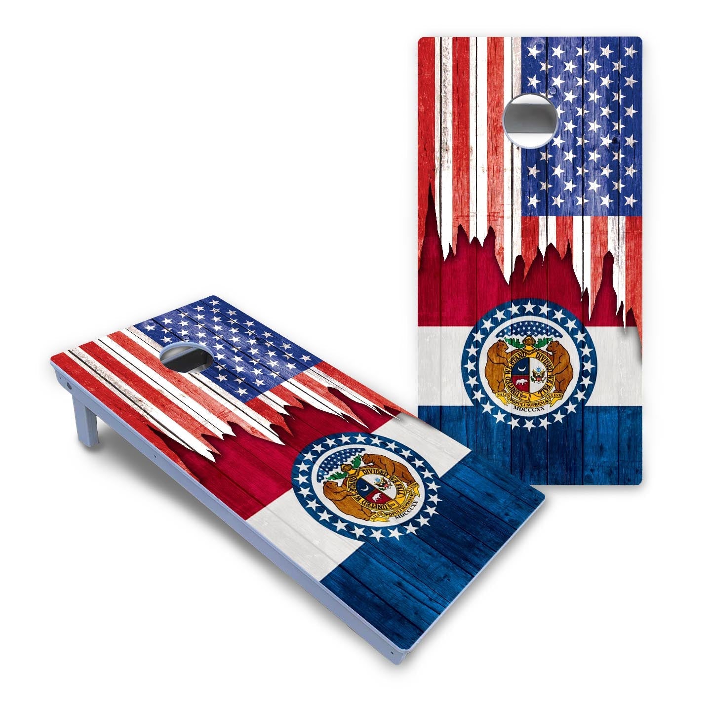 State Flag Designs Massachusetts to New Jersey Cornhole Boards - All Weather Series