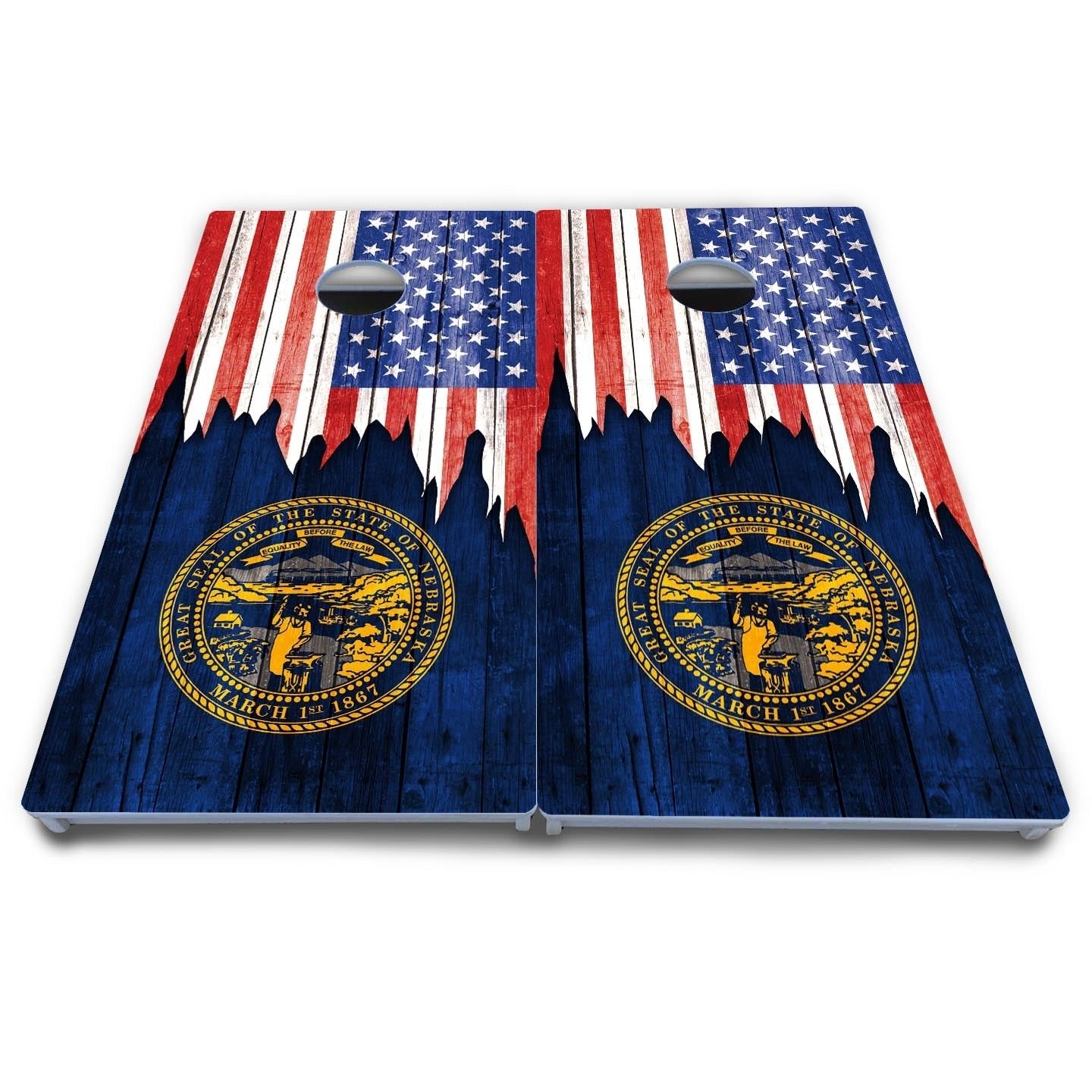 State Flag Designs Massachusetts to New Jersey Cornhole Boards - All Weather Series
