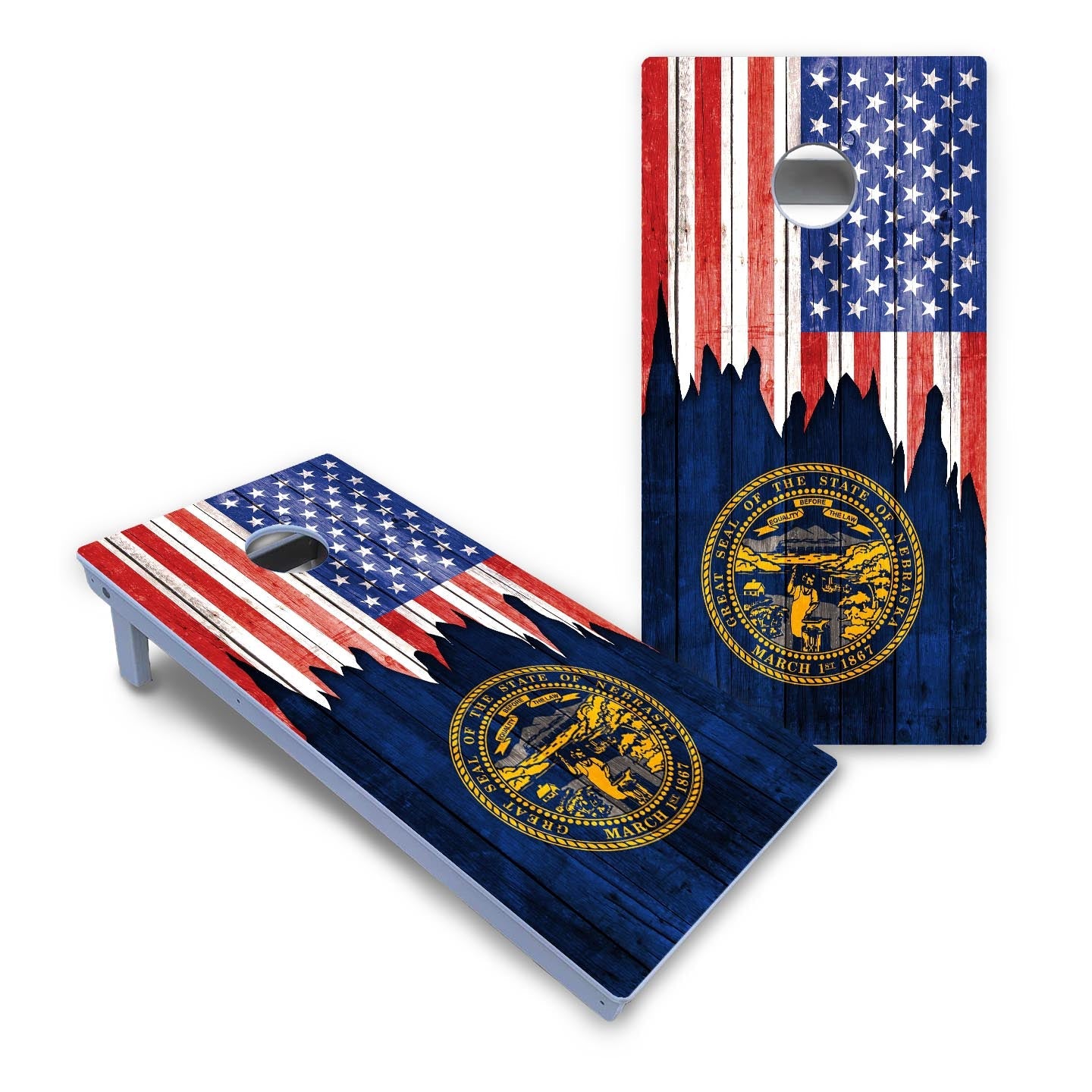 State Flag Designs Massachusetts to New Jersey Cornhole Boards - All Weather Series