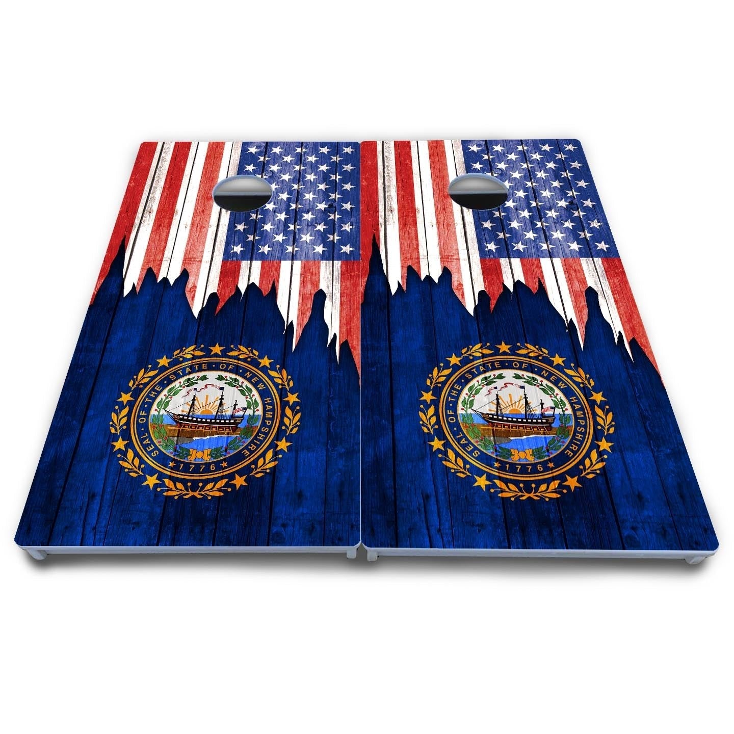 State Flag Designs Massachusetts to New Jersey Cornhole Boards - All Weather Series