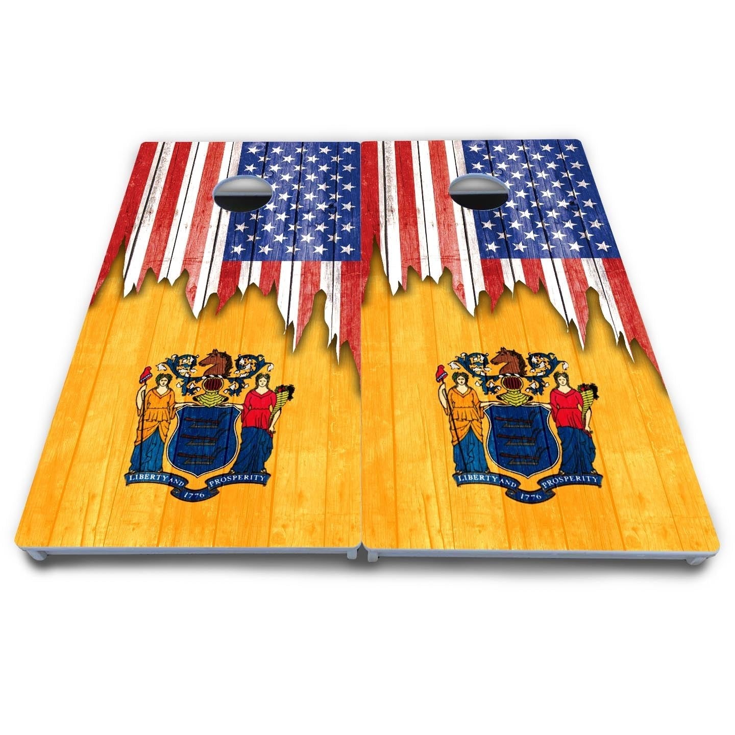 State Flag Designs Massachusetts to New Jersey Cornhole Boards - All Weather Series