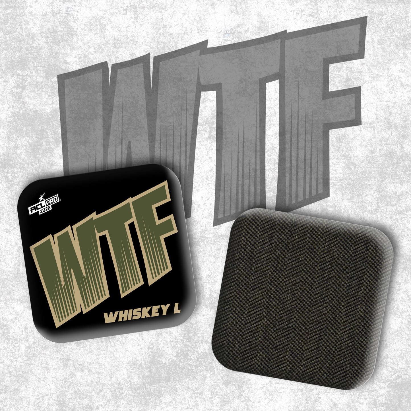 2026 WTF Whiskey Big Logo - ACL Pro Stamped Cornhole Bags - Set of 4 bags