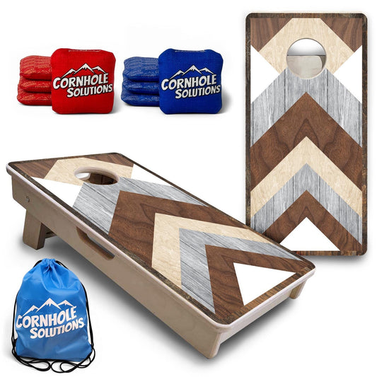 Rustic Chevron - Mini or Vacation Size Cornhole Boards