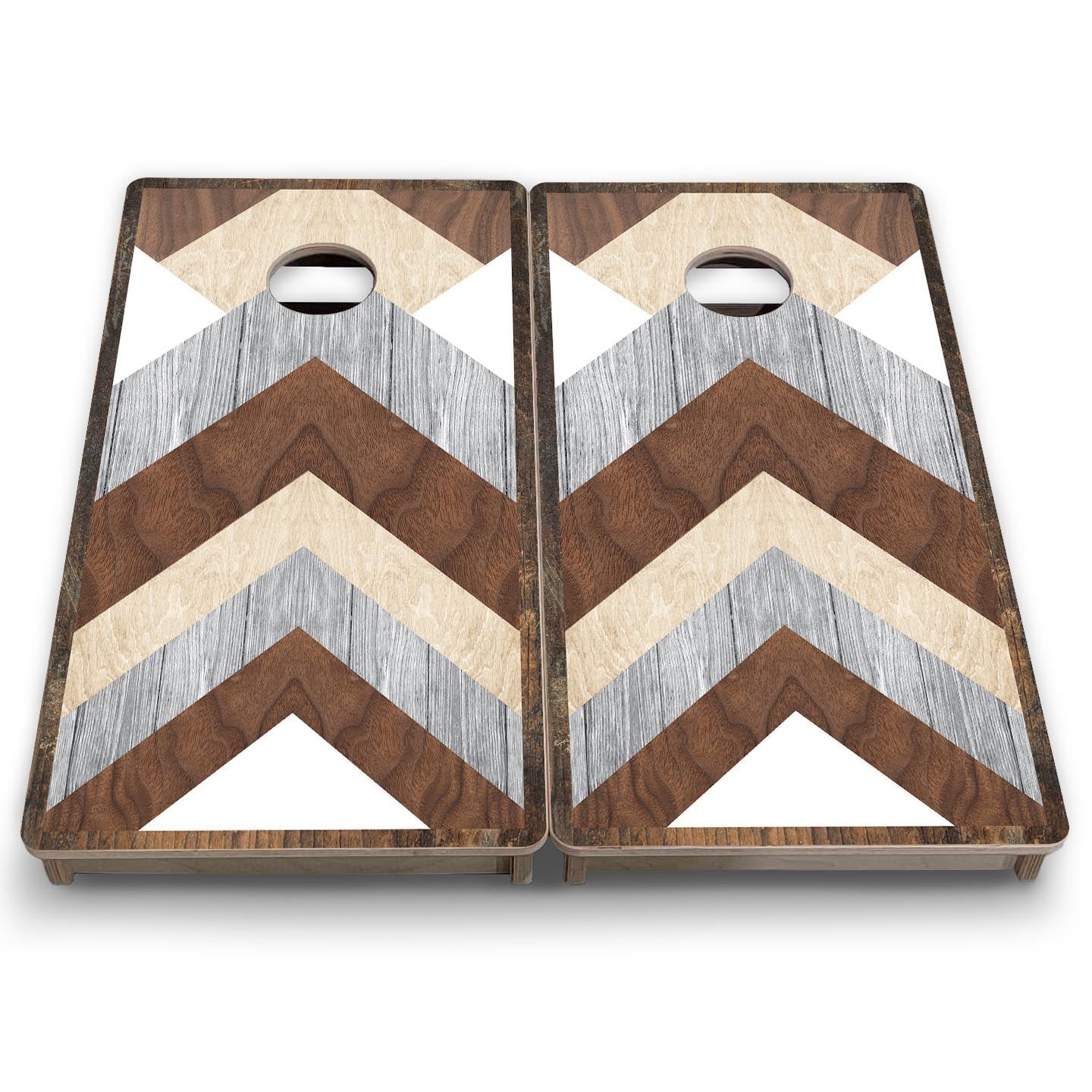 Rustic Chevron - Mini or Vacation Size Cornhole Boards