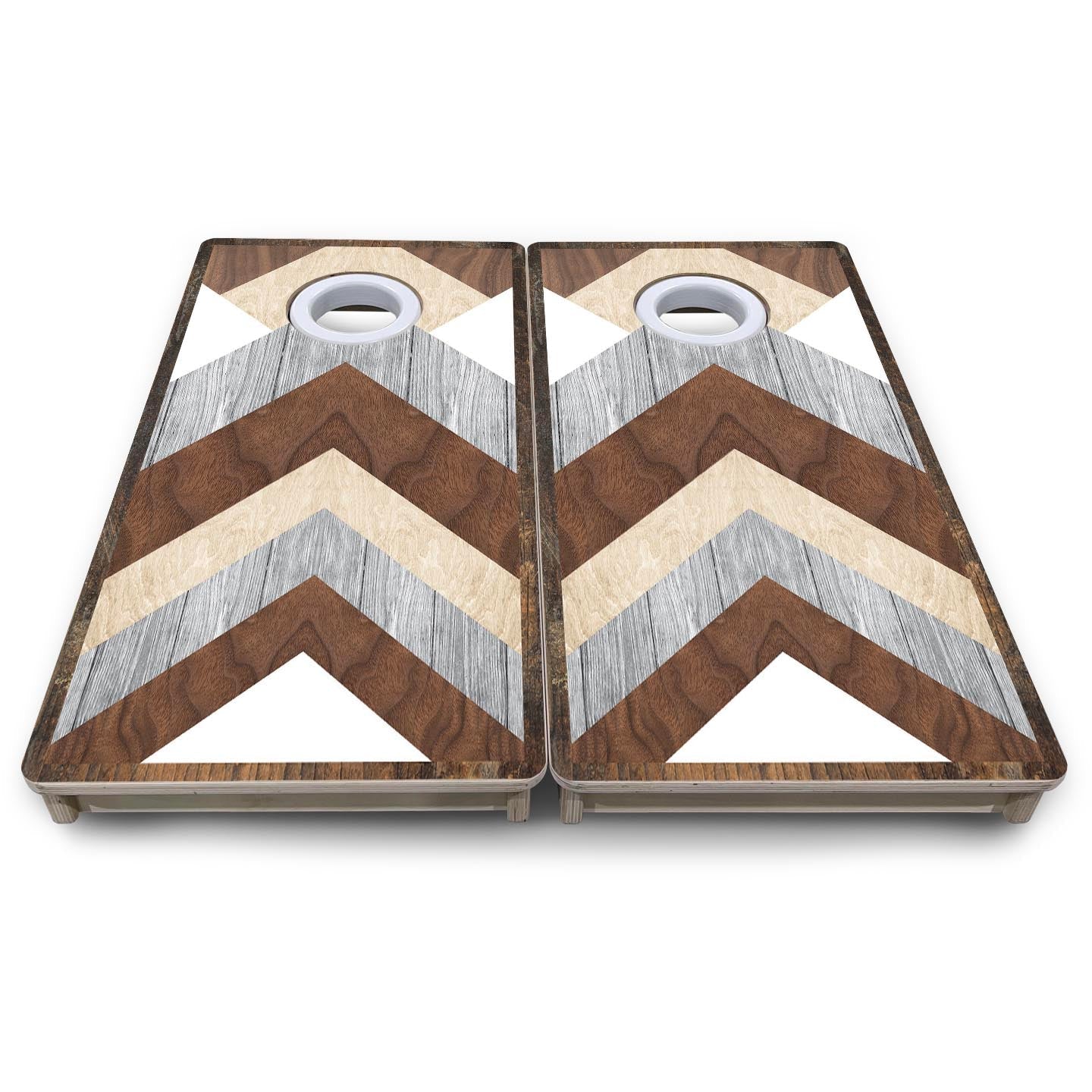 Rustic Chevron - Mini or Vacation Size Cornhole Boards