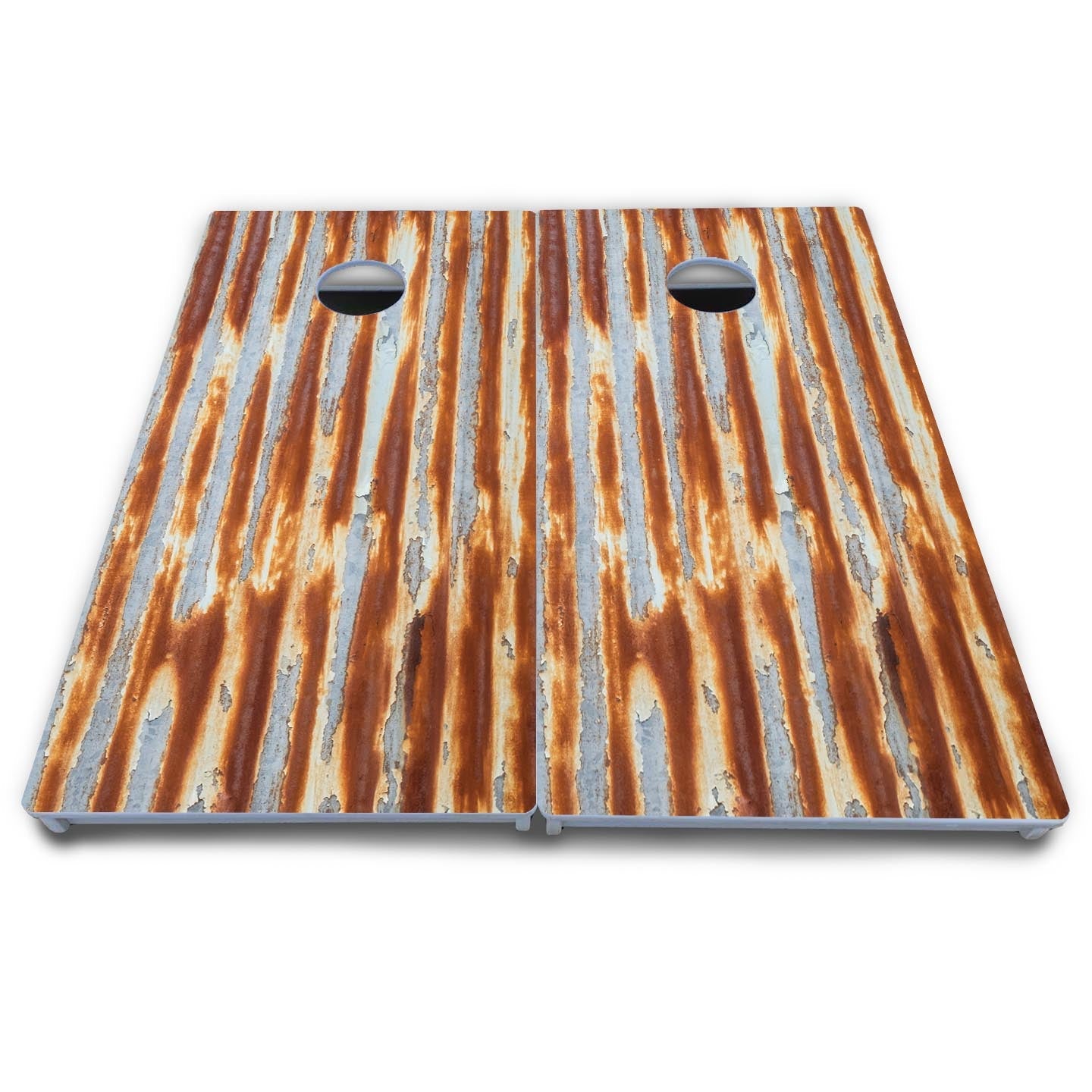 Rustic Tin Roof Cornhole Boards - All Weather Series