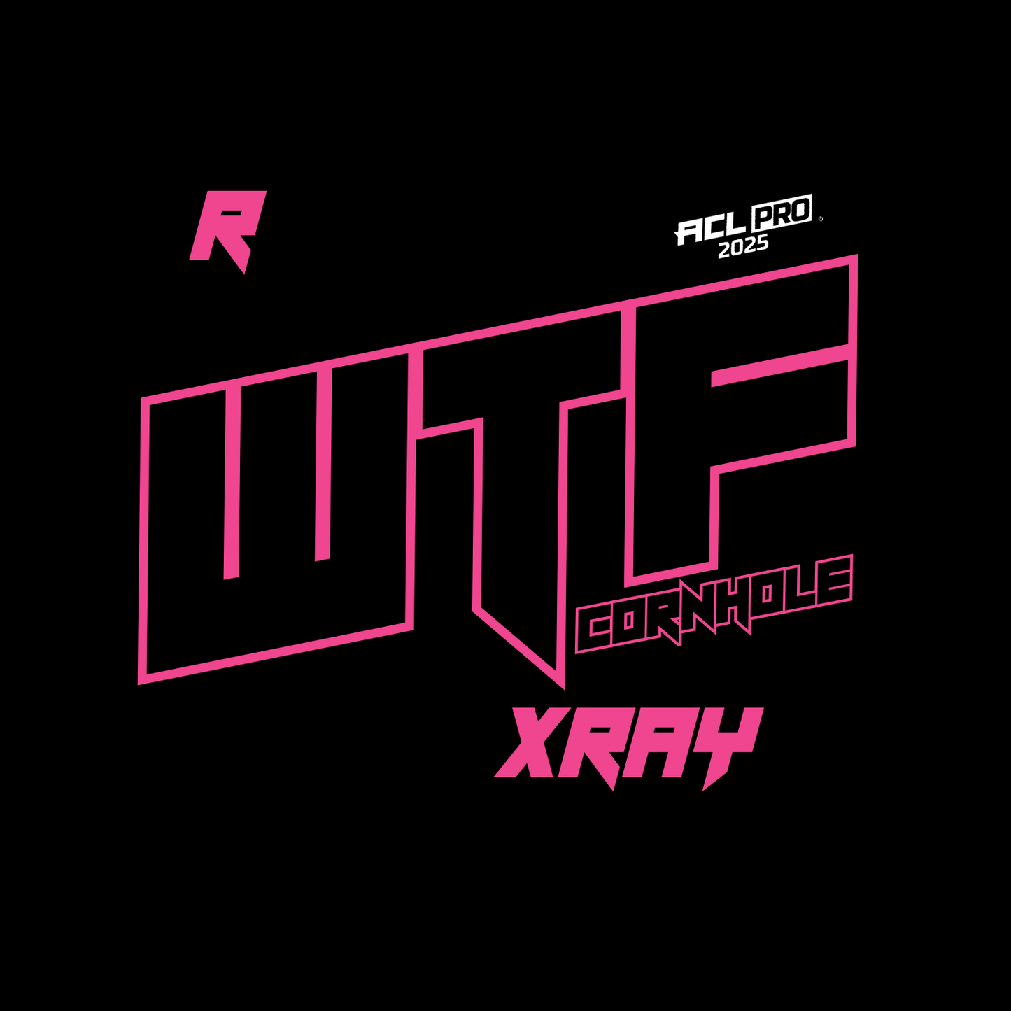 2026 WTF X-RAY Pink carpet - ACL Pro Stamped Cornhole Bags - Set of 4 bags