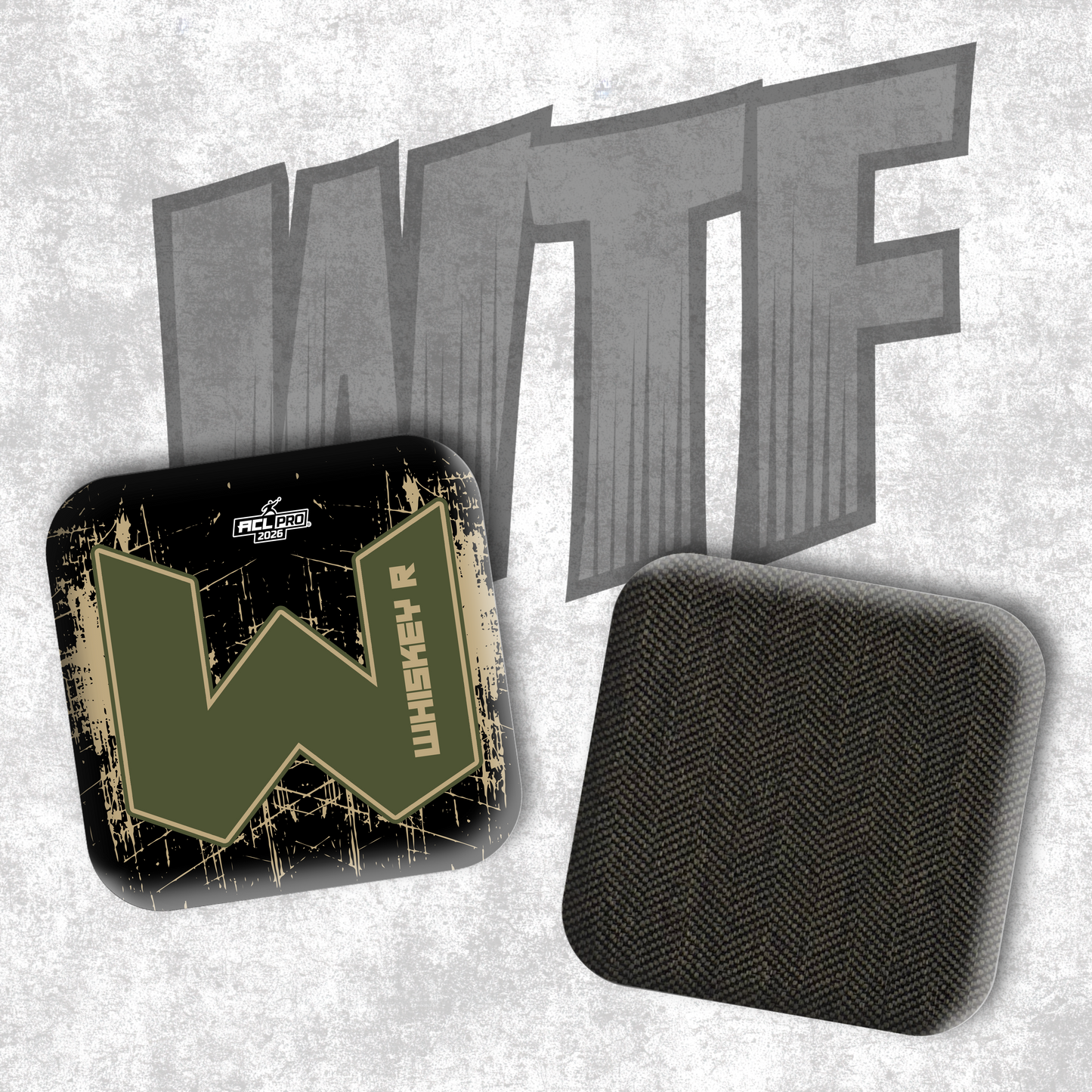 2026 WTF Whiskey "W" Logo - ACL Pro Stamped Cornhole Bags - Set of 4 bags