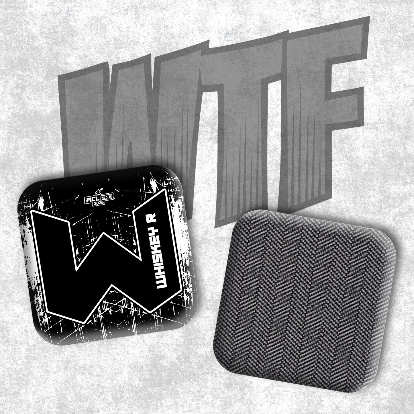 2026 WTF Whiskey "W" Logo - ACL Pro Stamped Cornhole Bags - Set of 4 bags