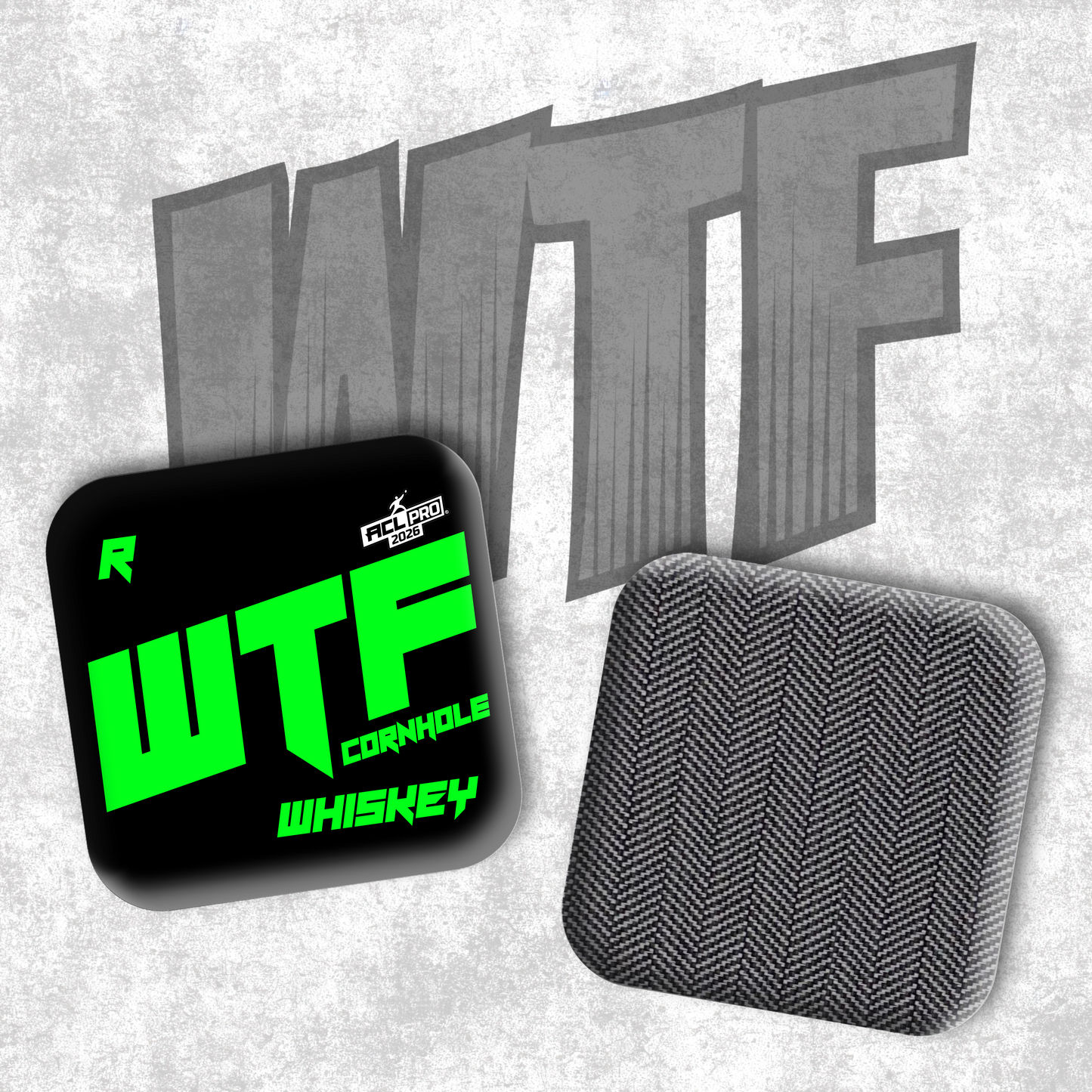 2026 WTF Whiskey OG Logo - ACL Pro Stamped Cornhole Bags - Set of 4 bags