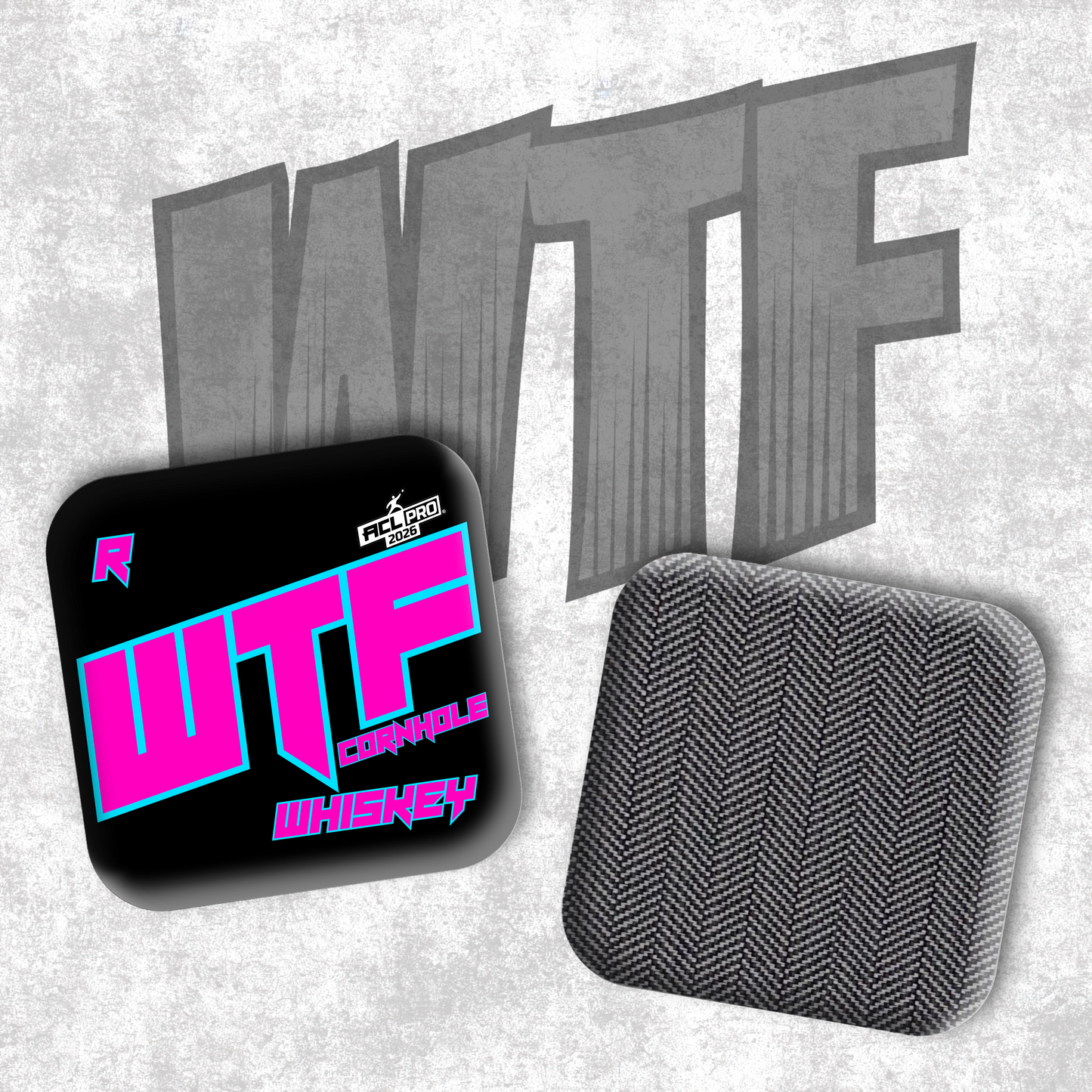 2026 WTF Whiskey OG Logo - ACL Pro Stamped Cornhole Bags - Set of 4 bags
