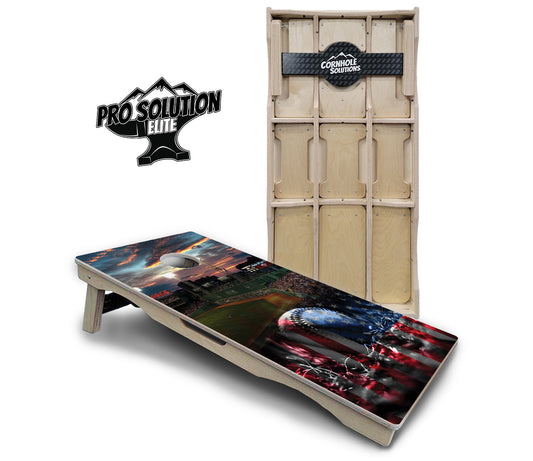 Baseball Field Cornhole Boards - Pro Solution Elite Series