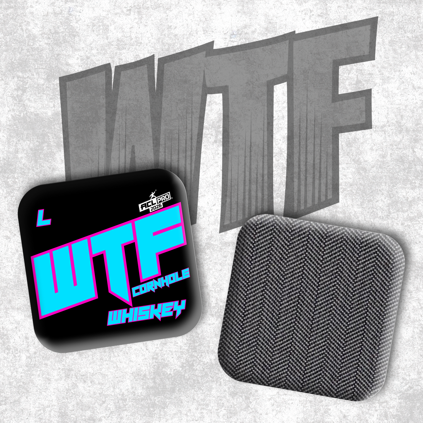 2026 WTF Whiskey OG Logo - ACL Pro Stamped Cornhole Bags - Set of 4 bags