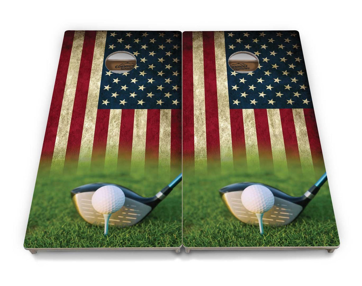 Golf Flag Cornhole Boards – Tournament Series