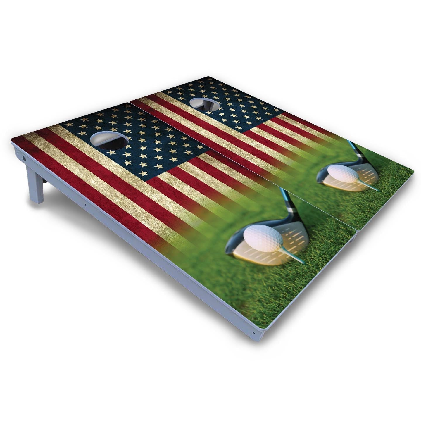 Golf Tee Flag Cornhole Boards - All Weather Series