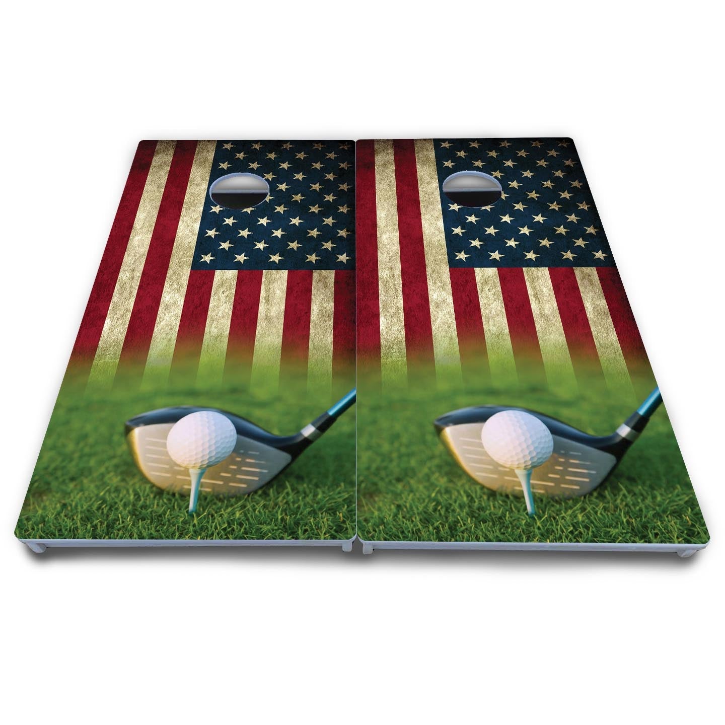Golf Tee Flag Cornhole Boards - All Weather Series