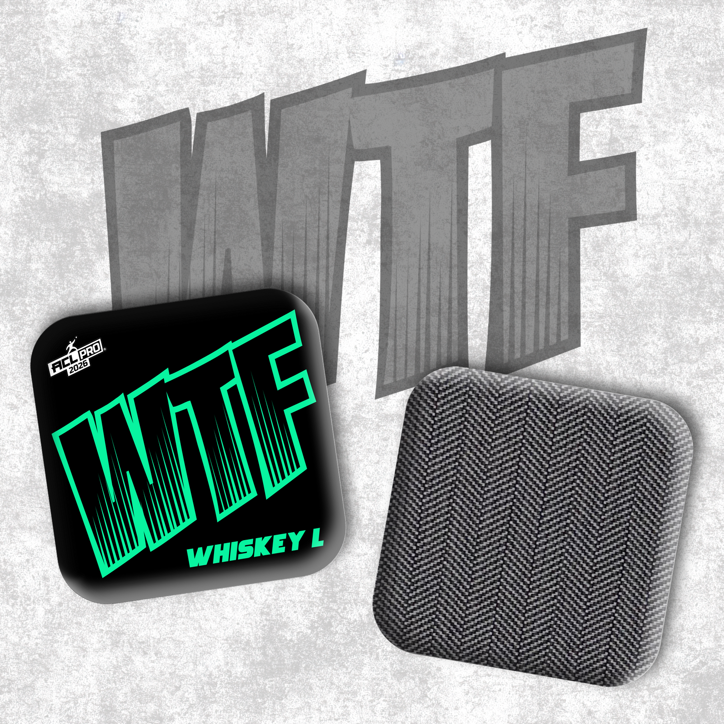 2026 WTF Whiskey Big Logo - ACL Pro Stamped Cornhole Bags - Set of 4 bags