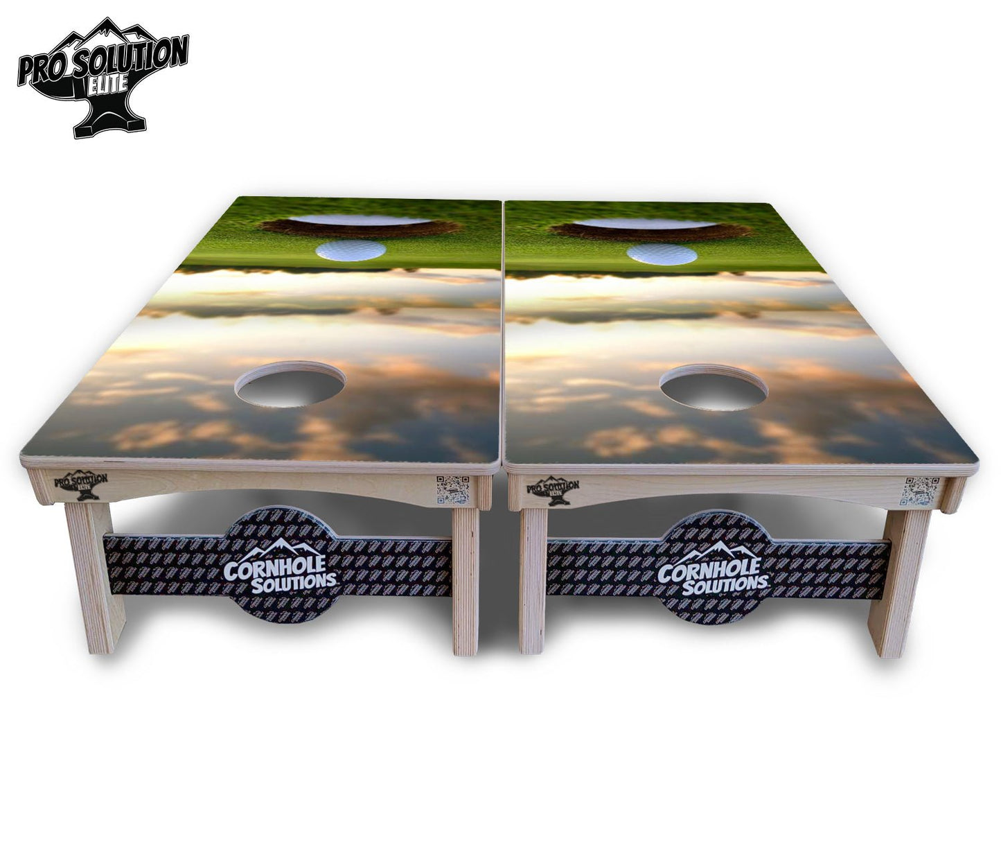 Golf Course Sunset Cornhole Boards - Pro Solution Elite Series